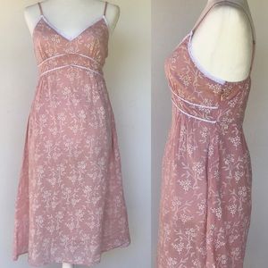 COPY - Piko 1988  Pink Floral Spaghetti  Dress Sz. M